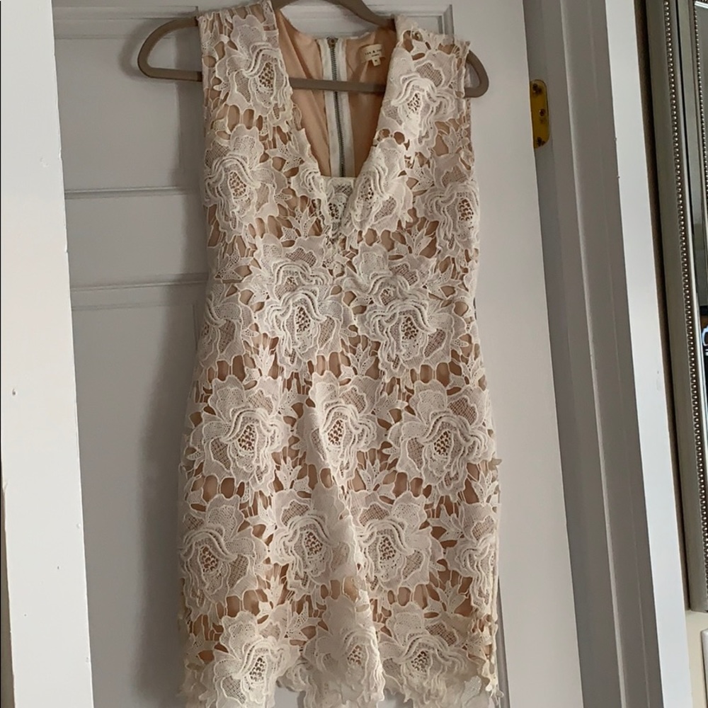 White and Cream Flower Dress